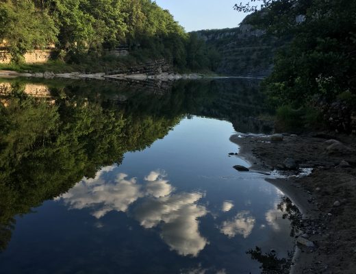 Vue de la rivière au Viel Audon