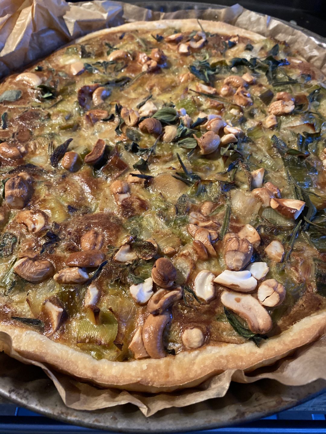 Tarte aux poireaux sans lactose